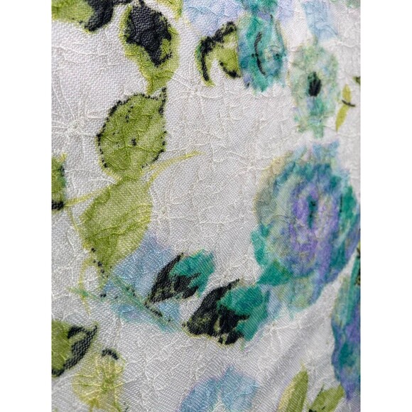 Women Y2K Lace Trim Floral Cami Size XL Blue Overlay Romantic Fairy Coquette - Picture 2 of 14